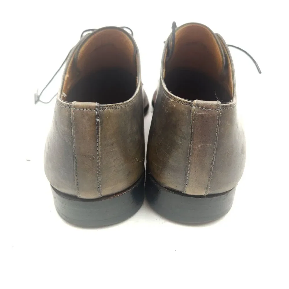 Magnanni Men's Dark Grey Gerardo Leather Brogue Medallion Oxford Shoes Size 7 M